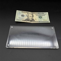 Protecteur de monnaie de support magnétique de collection de billets/devises de haute qualité super clair, AP-OT-109,Toploader