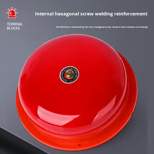 Sirène <span class=keywords><strong>d</strong></span>'<span class=keywords><strong>alarme</strong></span> <span class=keywords><strong>incendie</strong></span> IP Plapie 220V, manuelle, électrique, à piles sèches, en silicone, à un bouton, 4/6/10/12 pouces, installation facile - Product Image 3