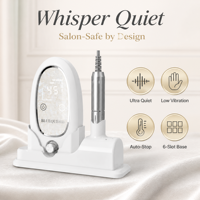 Perceuse à ongles professionnelle rechargeable 45000 tr/min, lime électrique sans fil, écran tactile LCD, équipement de salon silencieux
