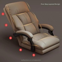 Chaise de bureau ergonomique à dossier haut avec appui-tête pour cadre dirigeant