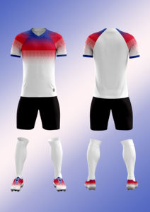 Set Jersey Sepak Bola Penuh Pria, Sublimasi Kustom 100% Poliester - Product Image 2