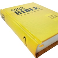 Prix de gros Reliure cousue biblique en cuir à couverture rigide imprimée en offset pour les groupes Sainte impression de livres personnalisés