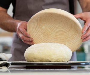 10-Inch <b>Round</b> Oval Rattan Bread Making Kit for Sourdough Bread Baking Clean <b>Brush</b> Supplies - Product Image 4