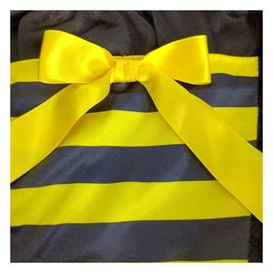 Costume d'abeille rayé noir et jaune MS avec ailes de fée et jupe tutu pour filles, robe de princesse fantaisie pour Halloween, tenue de scène imprimée pour enfants - Product Image 6