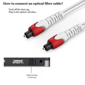Câble audio Toslink SPDIF à fibre optique mâle pour <span class=keywords><strong>barre</strong></span> <span class=keywords><strong>de</strong></span> <span class=keywords><strong>son</strong></span>, amplificateur, caisson <span class=keywords><strong>de</strong></span> basses, DVD, <span class=keywords><strong>CD</strong></span>, XBOX, modèle Blu-ray - Product Image 4
