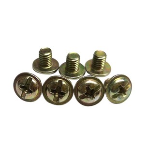 Vis de machine à tête cylindrique fraisée M3 M4 M5 DIN967 en acier au carbone zingué SS304 avec collier - Product Image 3