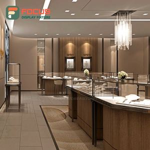 Luxury High End Custom Jewelry Display <b>Cabinet</b> Commercial Metal Glass Display Stand for Jewelry Store - Product Image 1