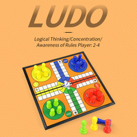 Jeu d'intérieur de haute qualité Portable voyage plateau pliant LUDO jeu de société ensemble éducatif enfants jeu d'échecs pour cadeau