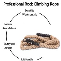 Cuerda de Escalada Portátil de Yute de 38mm 50mm, Cuerda Elástica para Entrenamiento Deportivo, Campamento, Fitness y Ejercicio