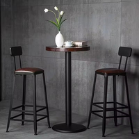 Tabouret de Bar à Cadre en Fer Moderne avec Dossier Haut Confortable pour Salle à Manger Chambre d'Hôtel-pour Salon Cuisine Pub Meubles
