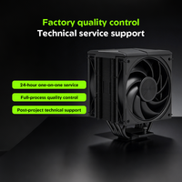 Pendingin Udara CPU Tembaga Kipas Ganda 6 Heatpipe Kipas 120mm Pencahayaan ARGB Performa Tinggi untuk Casing Komputer Desktop Gaming