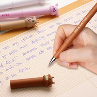 Stylo gel effaçable à séchage rapide, facile à effacer, motif animal mignon, papeterie pour étudiants, vente en gros, best-seller d'usine