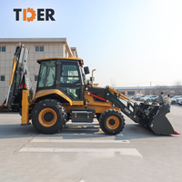TDER Yeni EPA Euro5 Motorlu 3cx 2.5 Ton 4x4 Kepçe Yükleyici Retroekskavatör Çin Tekerlekli Ekskavatör Kepçe Yükleyici Retroekskavatör