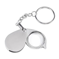 Mini Loupe Pliante Portable 10X avec Chaîne, Loupe de Poche Quotidienne, Outil en Verre, Cadeau Idéal