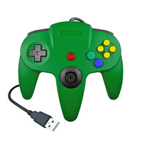 Joystick de mango de juego con cable USB a precio de fábrica para consola de videojuegos Nintendo N64 con vibración