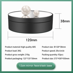 12cm Table D'affichage Rotative Miroir Présentoir 360 Table Rotative Tournage Plateau Tournant pour Photographie Vidéo Photo Studio Prop - Product Image 3