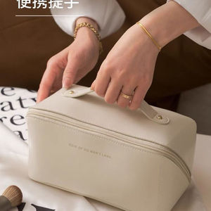 Sac de toilette de voyage grande capacité en PU de haute qualité avec fermeture éclair, étui de rangement tendance pour maquillage féminin - Product Image 4