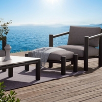 Modernes Aluminium Langlebiges Komfortables Wetterfestes Wasserdichtes Outdoor-Sofa-Set für Wohnzimmer Villa Hotel Garten Innenhof