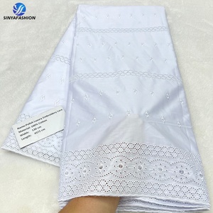 Sinya di alta qualità in cotone 100% tessuto di pizzo per gli uomini 5 iarde africano svizzero pizzo di lusso ricamo uomo pizzo - Product Image 6