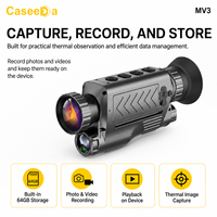 Caméra thermique monoculaire MV3 384x288 avec télémètre laser, WiFi, IP67, enregistrement photo et vidéo pour la chasse et l'observation en extérieur