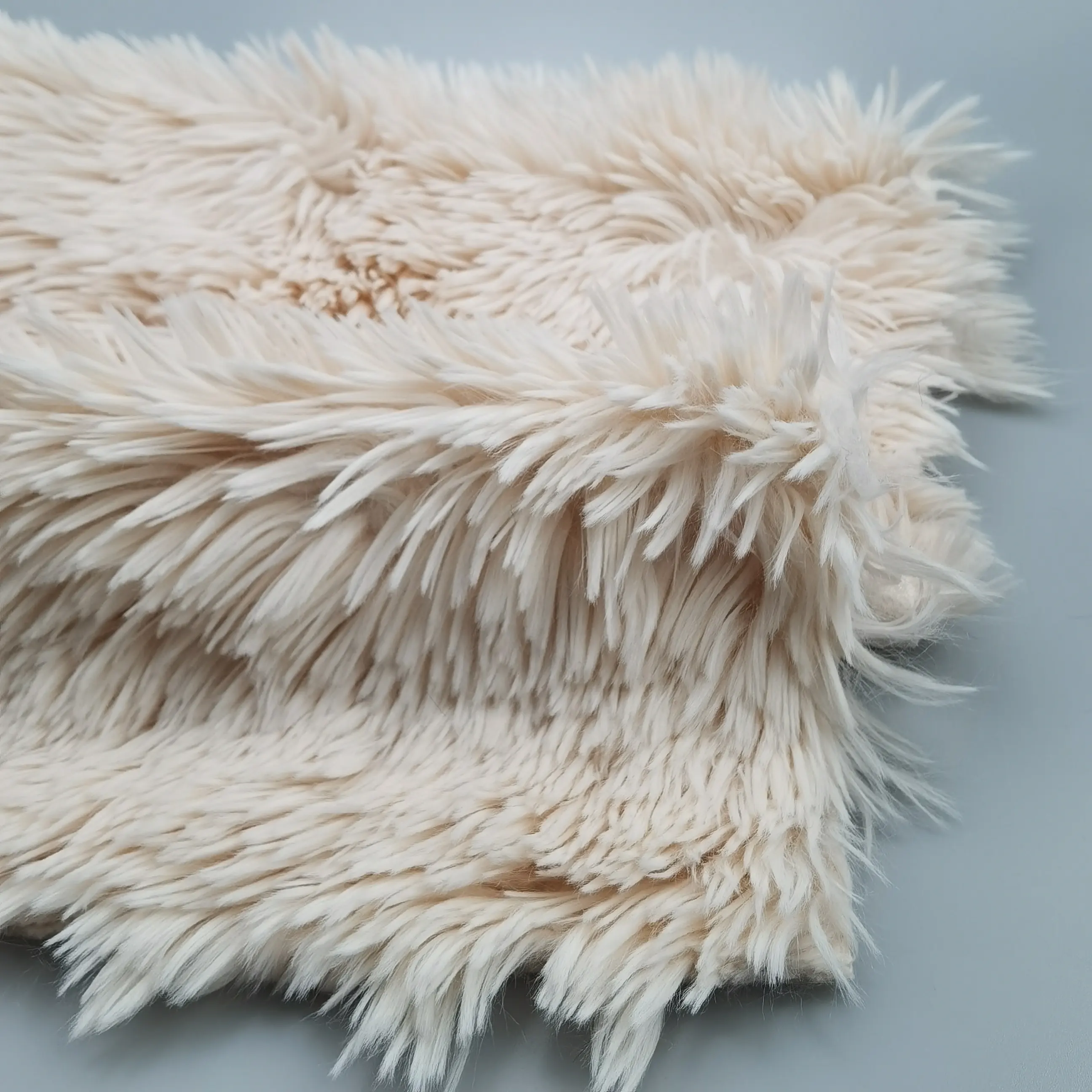 Super soft 40mm capelli lunghi PV peluche coniglio artificiale PV peluche tessuto