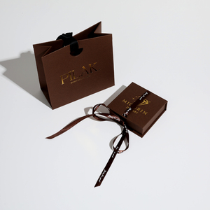 Customizable Rigid Paperboard Jewelry <b>Box</b> with Satin Ribbon Closure for Earrings <b>Rings</b> Necklaces - Product Image 6