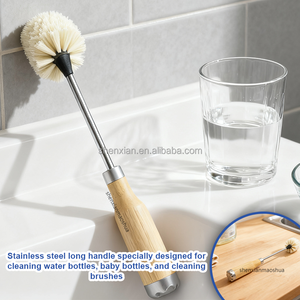 Brosse de nettoyage de bouteilles avec poils doux anti-rayures, manche long pour un nettoyage en profondeur sûr des bouteilles en <span class=keywords><strong>plastique</strong></span> et en verre - Product Image 1