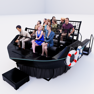 ที่นั่งปรับแต่งได้ สวนสนุก รถไฟเหาะจำลอง เครื่องจำลองการบิน โรงภาพยนตร์ <span class=keywords><strong>5D</strong></span> 7D 9D 12D โรงภาพยนตร์บินได้ - Product Image 1