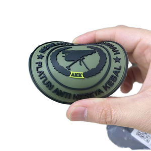 Custom High Quality 3D Soft PVC Canvas Lace Iron-On Embossed Rubber Patches Multi-Shape for <b>Hats</b> Clothes <b>Bags</b> Eco-Friendly Made - Product Image 1