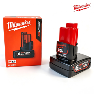 Batterie à capacité étendue 12V 6.0Ah pour <span class=keywords><strong>Milwaukee</strong></span> M12B6, batterie Li-ion longue durée compatible avec les outils de la série <span class=keywords><strong>M12</strong></span> - Product Image 1