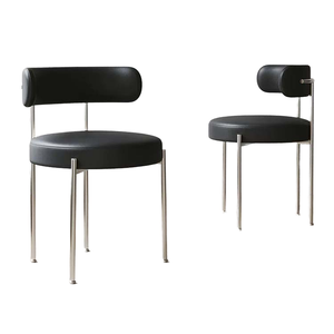 Modern Fabric Upholstered Dining <b>Chair</b> with Armrest <b>Metal</b> Frame Global Orbit CR024 for Home Bar Apartment - Product Image 1