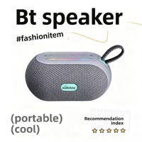 Altavoz Inalámbrico Portátil BT con Malla de Tela, Caja de Sonido para Exteriores, BT 5.3, 10w, Bajos Potentes, Llamadas con Manos Libres, para Escritorio, Playa, Piscina