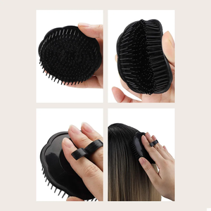 Cepillo de silicona portátil para lavar y cuidar el cabello, masajeador de cuero cabelludo para aliviar la picazón, cepillo de ducha para champú - Product Image 3