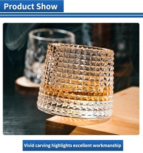 Vasos <span class=keywords><strong>de</strong></span> Vidrio Resistentes <span class=keywords><strong>de</strong></span> Alta Calidad 2024, Vasos <span class=keywords><strong>de</strong></span> <span class=keywords><strong>Whisky</strong></span> con Forma <span class=keywords><strong>de</strong></span> Trapezoide, Inclinables y Rodantes - Product Image 3