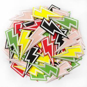 New Iron on Embroidered Colorful <b>Lighting</b> Patch for <b>Hat</b> Hoodies Decoration - Product Image 4