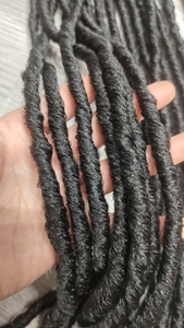 18 pulgadas Goddess Faux Locs Straight Gypsy Locs Crochet Hair 3 <span class=keywords><strong>Tone</strong></span> Ombre Dreadlocks Pre-Looped Extensiones de cabello sintético - Product Image 5