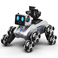 Kinderspielzeug Wasserbomben-Roboterhund mit Acht Rädern, KI-gesteuerter Fernbedienungs-Roboter mit Gestensensor zum Klettern