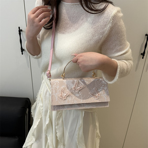 Sac messager tendance en PU pour femme, imperméable, léger, portable, couleur unie, modèle All0248 - Product Image 3