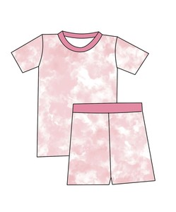 Qingli OEM Fábrica Personalizada SIN Tarifas Conjunto de Shorts de Verano para Niñas con Estampado Colorido de Bambú Transpirable <span class=keywords><strong>y</strong></span> Cintura Elástica - Product Image 6
