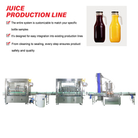 Machine de remplissage, de scellage et d'étiquetage automatique intelligente et moderne à haute efficacité pour jus et liquides
