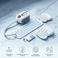 Máquina Portátil de Baño de Burbujas para SPA en Casa, Tapete de Masaje con Ondas, Bañera con 1-6 Niveles de Calentamiento Constante, Control Remoto Inalámbrico, Chorro de Agua Antideslizante
