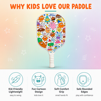 Ensemble de raquettes de pickleball en fibre de verre pour enfants, raquettes de sport de plein air pour enfants