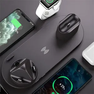 Estación de Carga Inalámbrica Todo en Uno, Carga Rápida de 15W para Samsung, para <span class=keywords><strong>iPhone</strong></span>, Reloj Inteligente, Soporte de Carga Inalámbrica para <span class=keywords><strong>Auriculares</strong></span> - Product Image 4