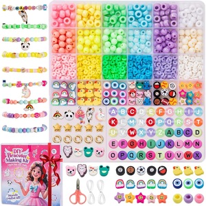 Caja de cuentas de caballo pequeño con agujero grande <span class=keywords><strong>para</strong></span> rompecabezas <span class=keywords><strong>infantiles</strong></span>, pulseras de la amistad DIY hechas a mano, cordones <span class=keywords><strong>para</strong></span> zapatos y hilo de cuentas <span class=keywords><strong>para</strong></span> cubos - Product Image 3