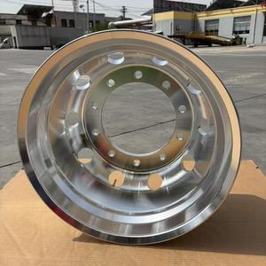 عجلة جديدة من سبائك الألومنيوم المطروق بتشطيب كروم من JYD مقاس 22.5*9.0 بتصميم مزدوج للشاحنات نصف المقطورة دونغفنغ، مناسبة للإطار 12R22.5 - Product Image 4