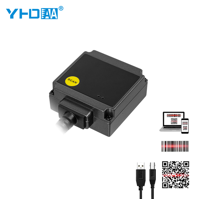 YHD-M200D High Performance USB TTL RS232 Port Embedded CMOS Sensor Fixed Mount Qr Code Reader Barcode Scanner Module