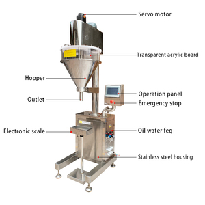 Máquina de Llenado de Polvo Semiautomática Controlada por PLC para Metal/Plástico/Vidrio de 10g-2000g, para Leche/Café/Chile en Polvo, con Báscula Electrónica - Product Image 3