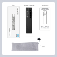 Souris Air sans fil Bluetooth + RF 2,4 GHz pour l'annotation d'écran, présentateur sans fil avec chargement USB-C, télécommande de présentation pour réunions hybrides