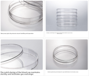 Plat Kultur Sel Plastik Sekali Pakai (PS) 35mm/60mm/90mm/100mm/150mm Tipe Steril untuk Penggunaan Laboratorium - Product Image 2