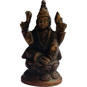 PARIJAT HANDICRAFT Latón Metal Diosa Laxmi Ji Pooja Estatua Idol Decoración para el hogar para Puja Showpiece Esculturas - Product Image 1